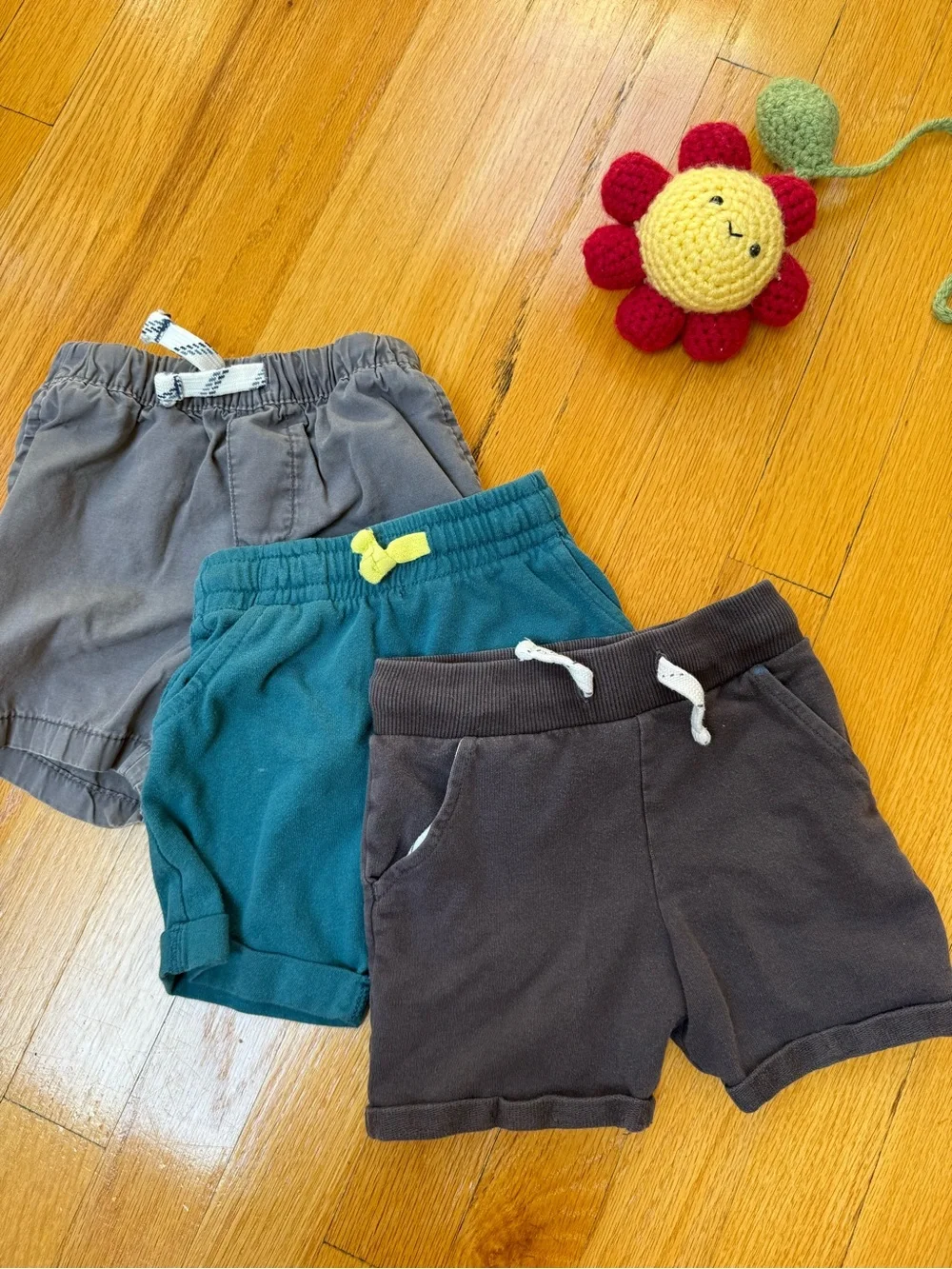 Various kids Elastic Waist Pull-On Shorts - Teal, Gray, Charcoal